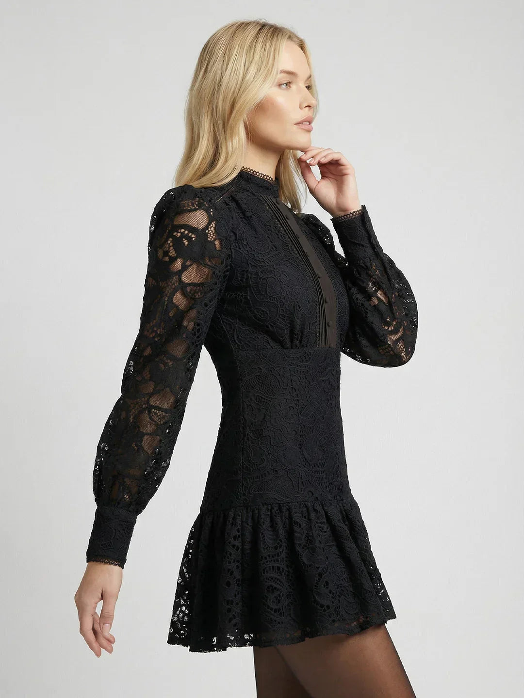 Embroidered Mini Dress