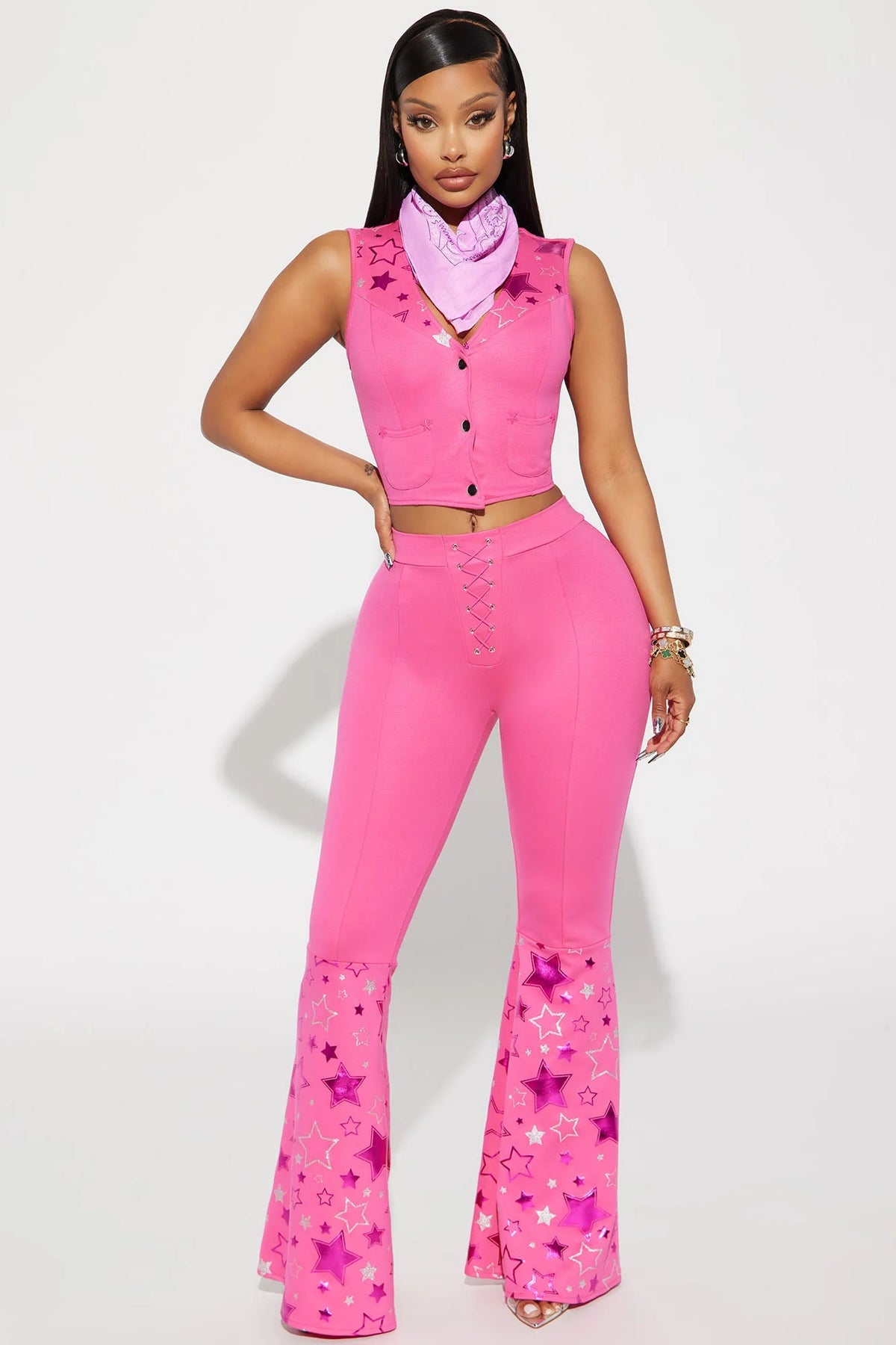 Western Star Girl 3 Piece Costume Set - Pink