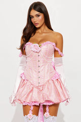 Miss Rococo 4 Piece Costume Set - Pink/combo