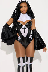 Secret Confessions Nun 5 Piece Costume Set - Black/White