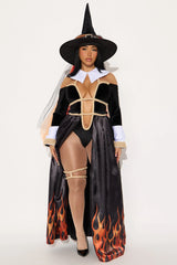 Hellfire Witch 3 Piece Costume Set - Black/combo