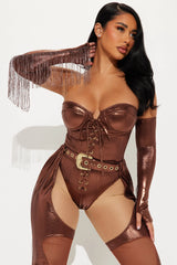 Midnight Cowgirl 3 Piece Costume Set - Brown