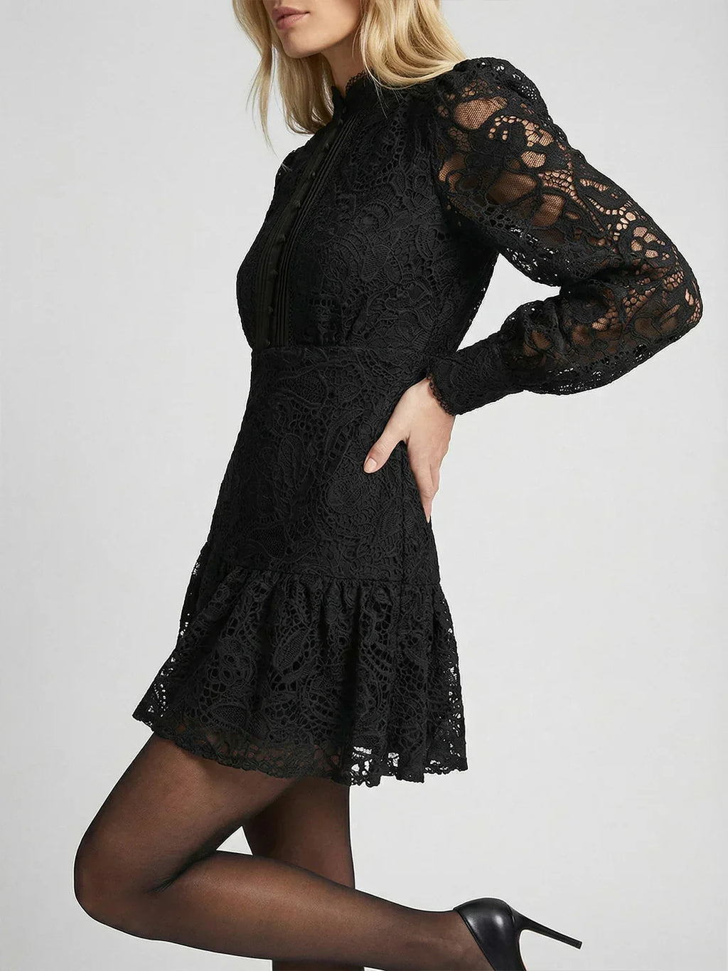 Embroidered Mini Dress