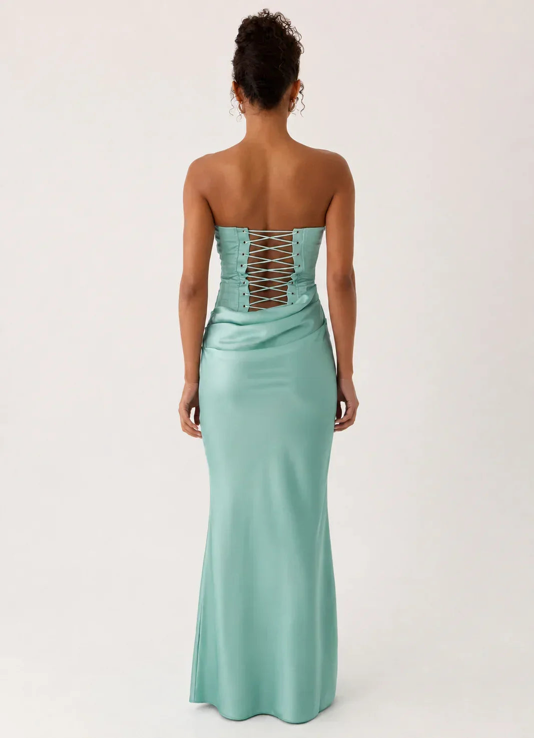 Adara Corset Maxi Dress Blue