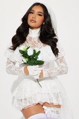 Bride To Be 6 Piece Costume Set - White