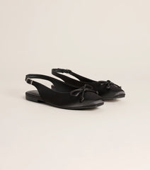 First Position Satin Bow Ballet Flats