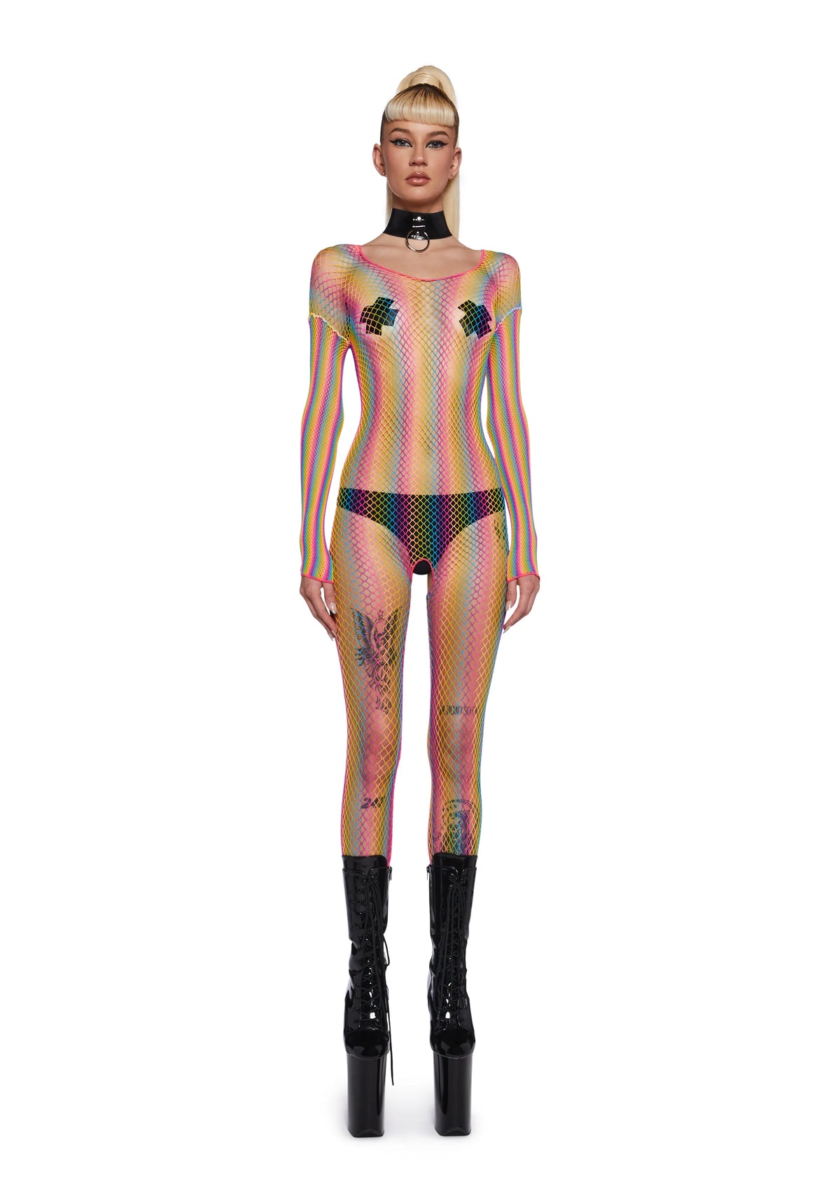 Kaleidoscope Kiss Fishnet Body Stocking