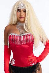 Burlesque Bombshell 8 Piece Costume Set - Red/Black