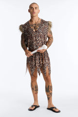 Bedrock Bad Boy 4 Piece Costume Set - Brown/combo