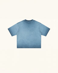 The Angelic Dripping Crystal Wings Tee - Acid Blue