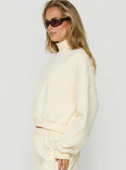 Anyya Funnel Neck Crew Jumper Cream