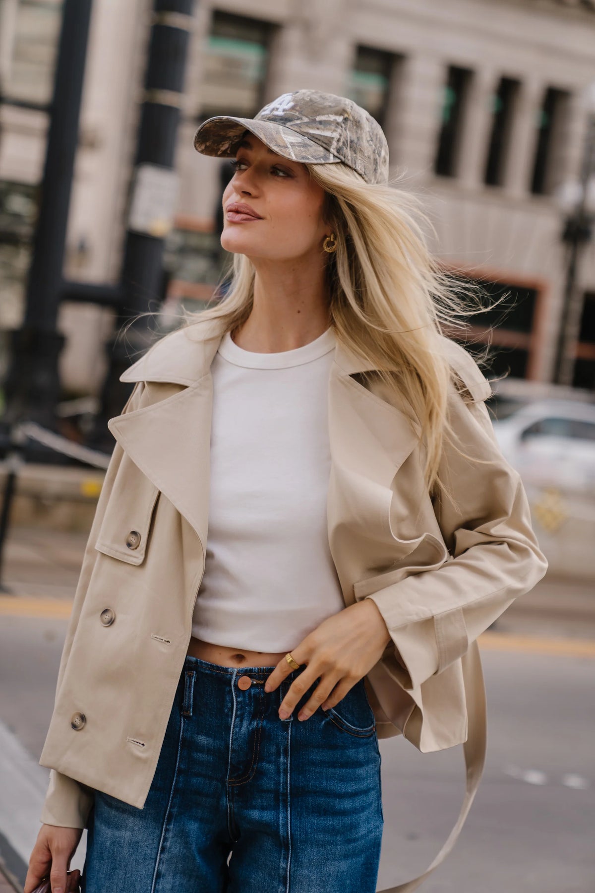Presley Cropped Trench Coat
