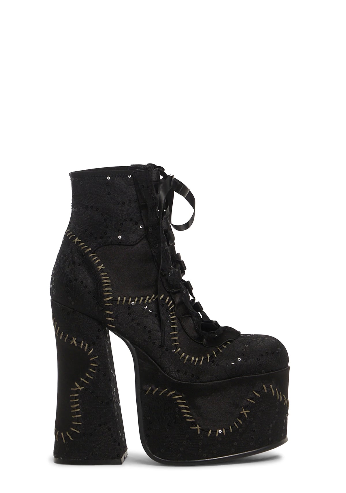 Lover’s Duet Platform Boots - Black