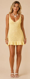 Lemon Riviera Mini Dress