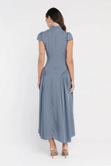 Marlee Maxi Dress in Slate Blue