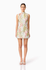Calaantha Shift Mini Dress in Floral