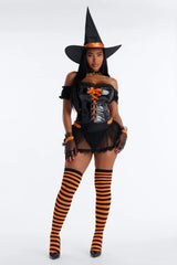 Wickedly Hot 7 Piece Costume Set - Black/combo