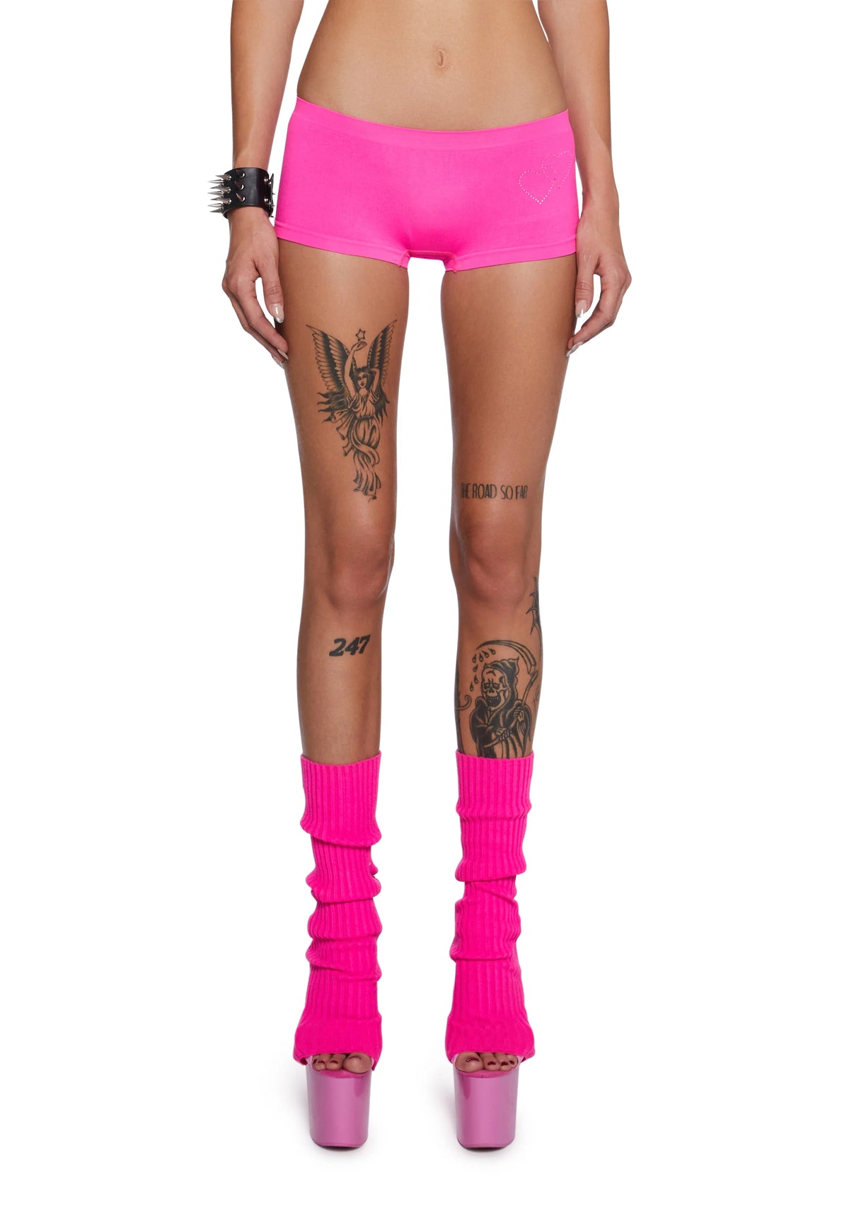 Somebody To Love Rhinestone Boyshorts - Pink
