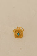 18k Gold Plated Secret Gems Ring Gold