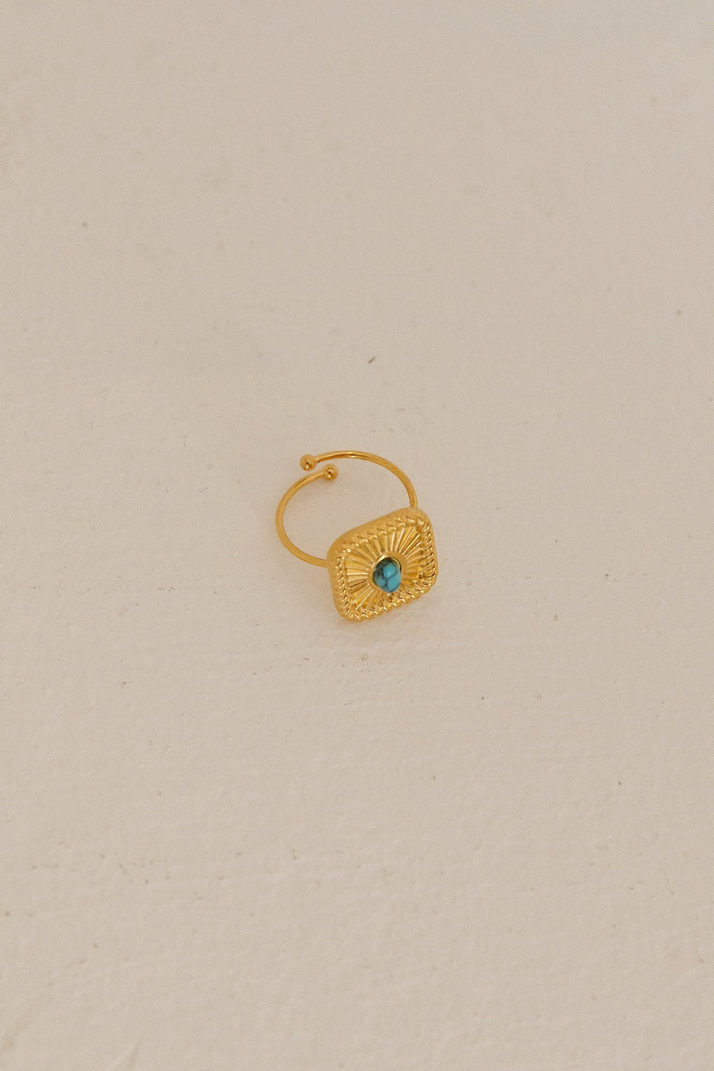 18k Gold Plated Secret Gems Ring Gold