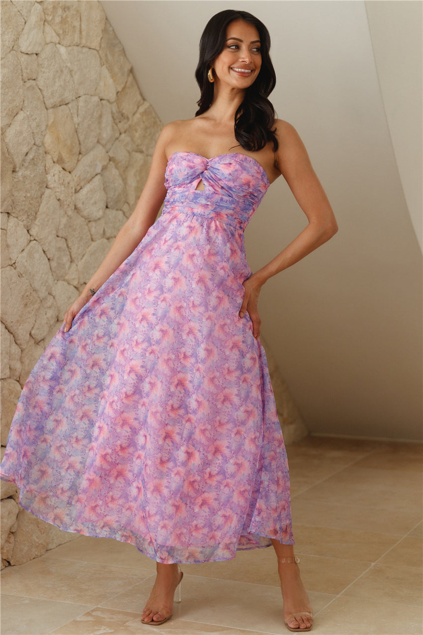 Her Fantasy Midi Dress Purple
