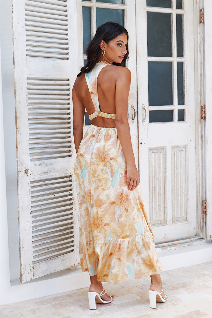 All Day Party Maxi Dress Yellow