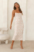Dreamy Eiffel Tower Date Midi Dress White