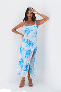 Into Spring Midi Dress Blue