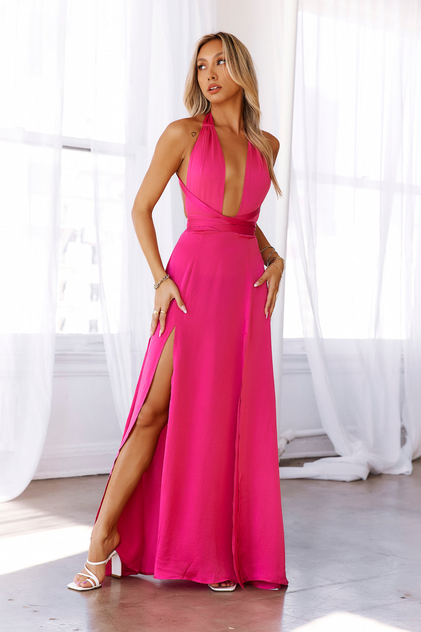 My Solo Debut Maxi Dress Magenta