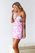 Cotton Candy Mini Slip Dress Multi