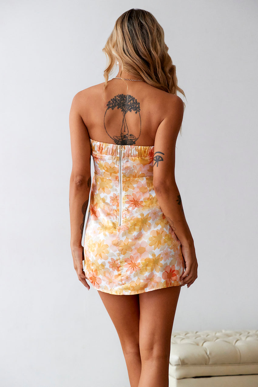 It's Heating Up Mini Dress Yellow