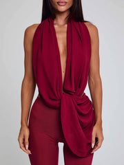Arlen Jumpsuit Burgundy