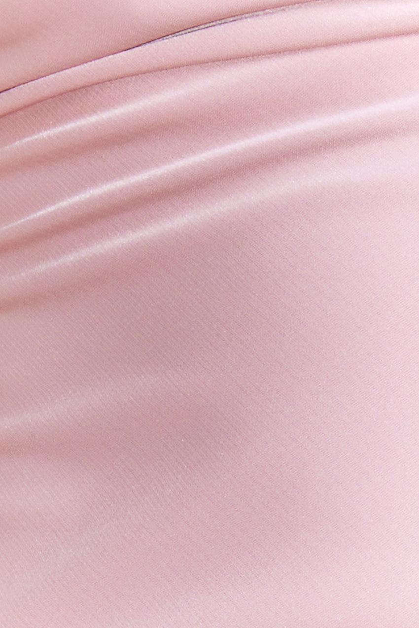 Feel Adored Satin Mini Dress Pink