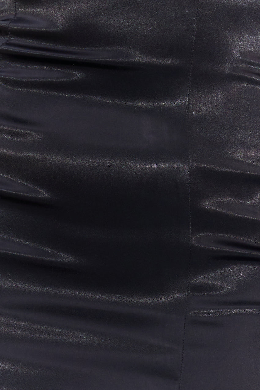 Gift Of All Satin Midi Dress Black