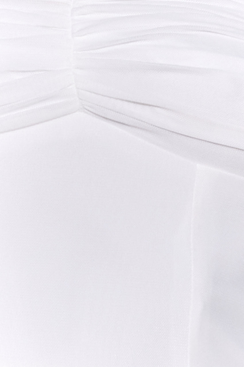 Light Nights Mesh Crop Top White