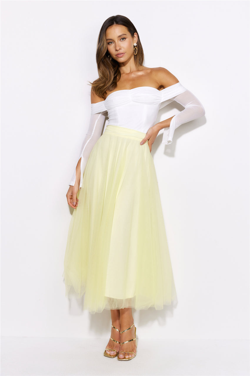 Light Nights Mesh Crop Top White