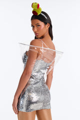 I Like Them Dirty 2 Piece Costume Set - Silver