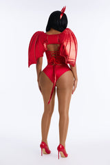 Fallen Angel 4 Piece Costume Set - Red