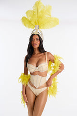 Diva After Dark 5 Piece Costume Set - Yellow/combo