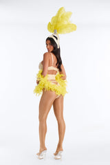 Diva After Dark 5 Piece Costume Set - Yellow/combo