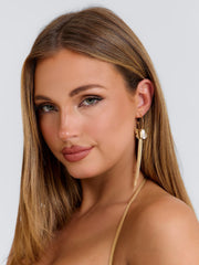 Gold Angel Butterfly Earrings Gold