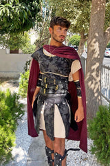 Gladiator Warrior 8 Piece Costume Set - Black/combo