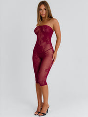 Hadiya Capri Jumpsuit Burgundy