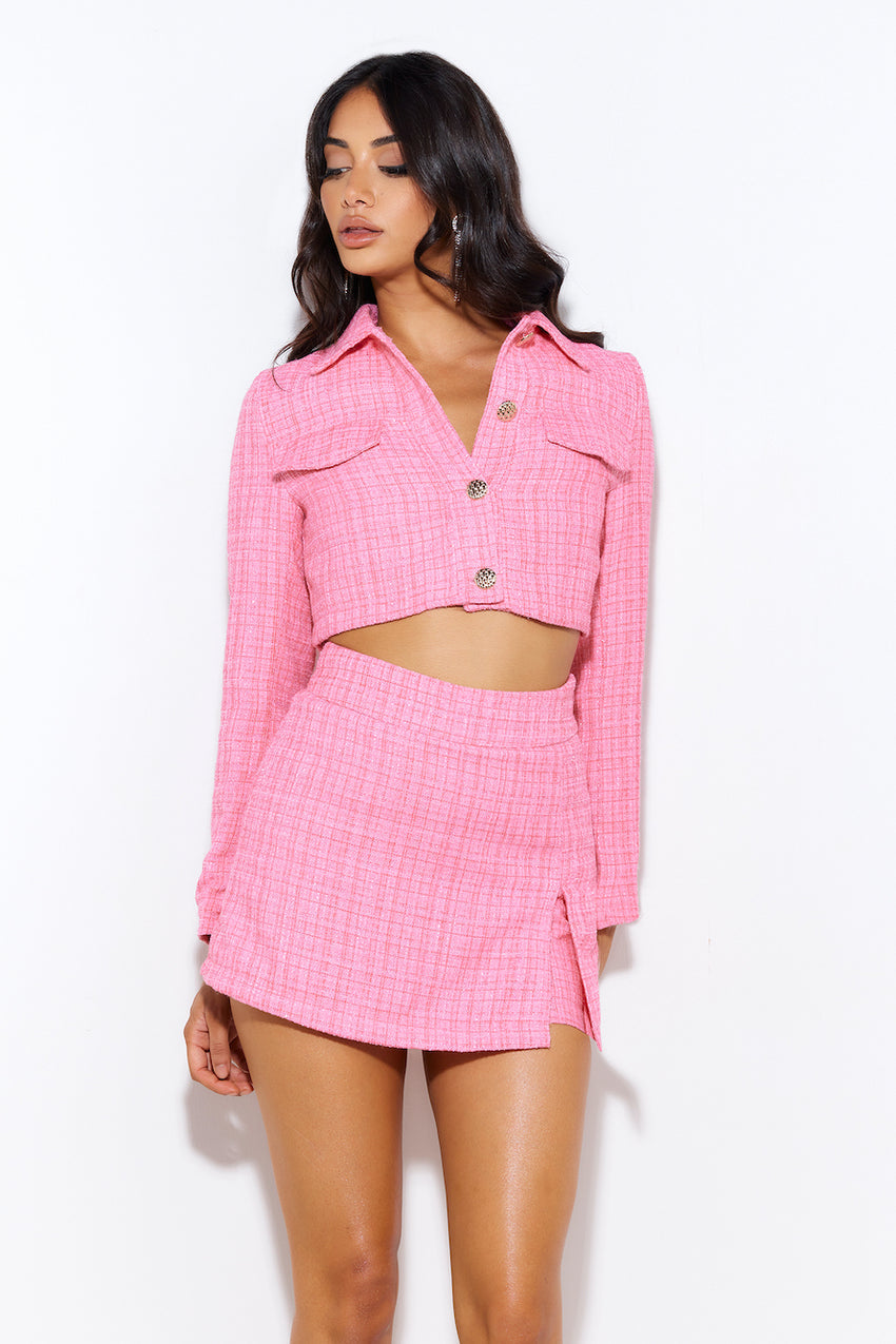 Classic Tweed Jacket Pink
