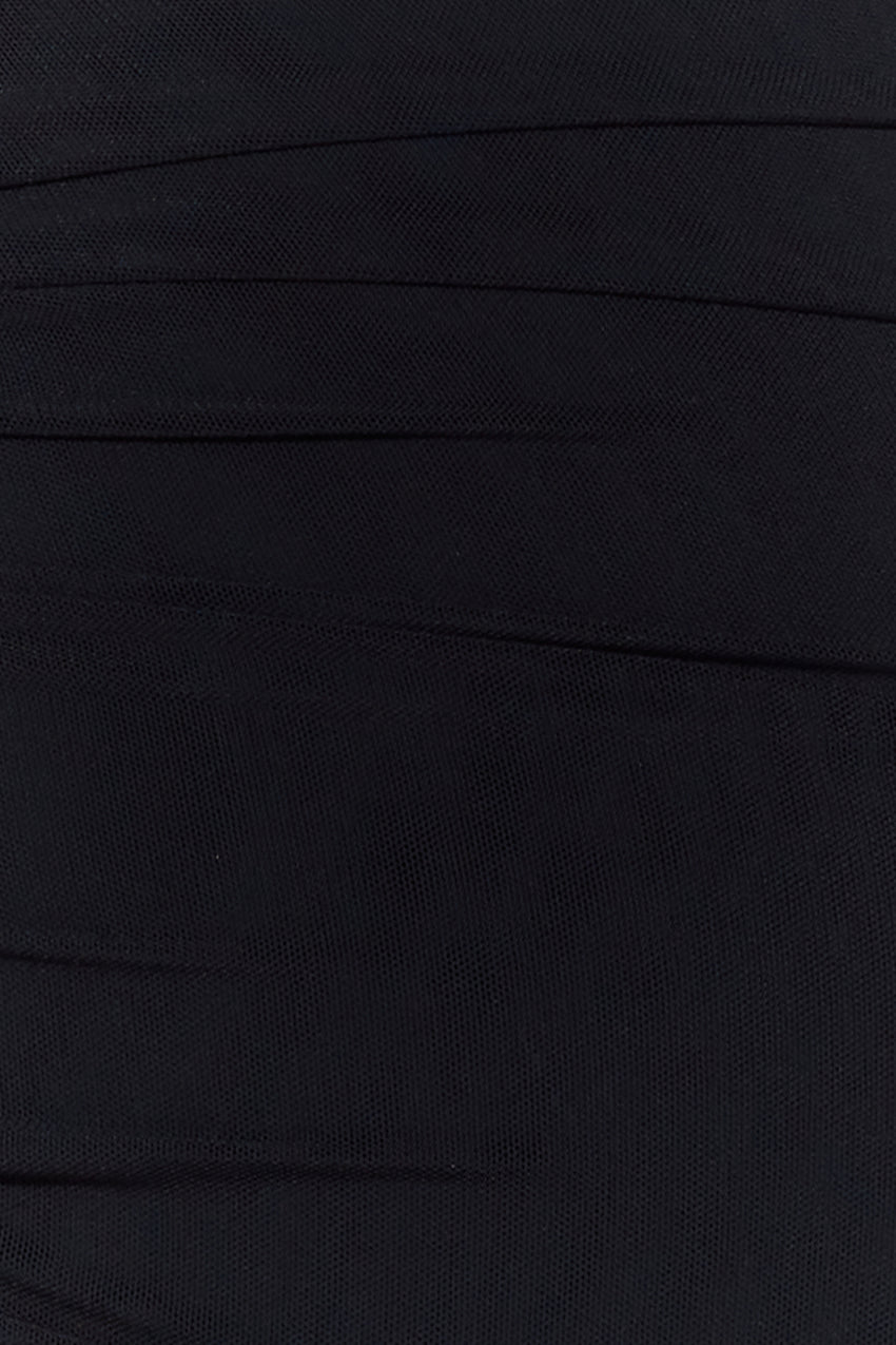 Luxe Girl Things Mesh Midi Dress Black