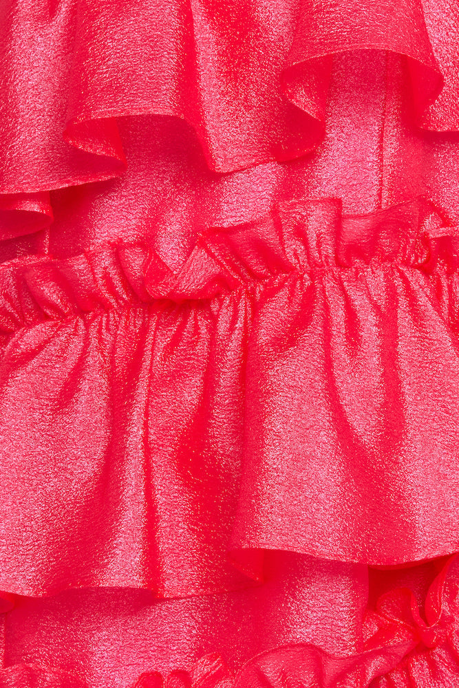 Champagne Towers Mini Dress Hot Pink