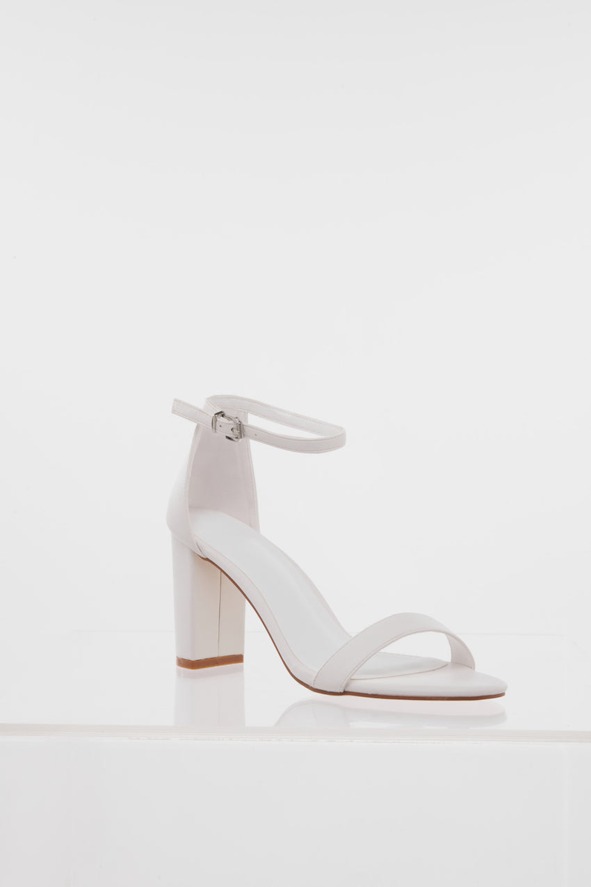 Classic Style Heels White PU