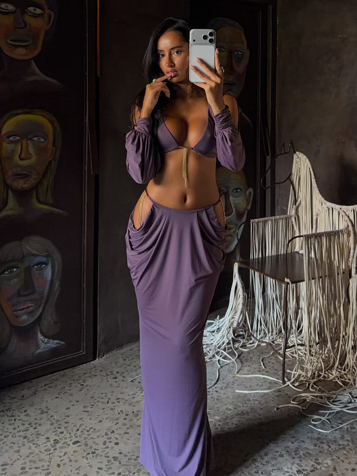 Hadasa Maxi Skirt Purple