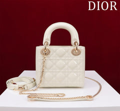 Mini Lady 17 My ABC White Patent Calfskin