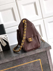 CC 2026 Hobo Small Bag Chocolate Caviar GHW